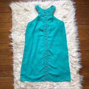 B. Darling Turquoise Shift Dress Sz 5/6